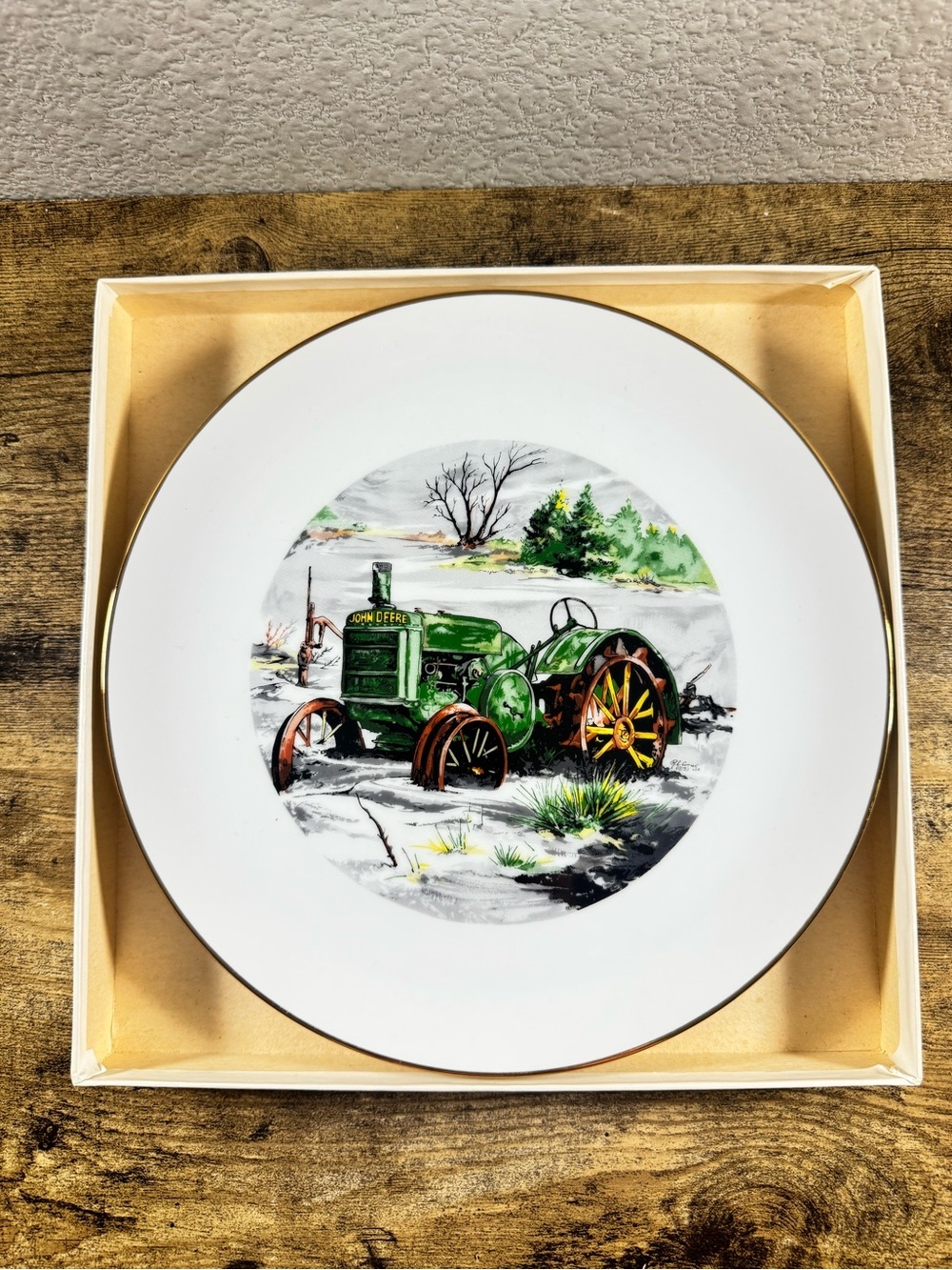 John Deere “Snowbound” Collector Plate 1984 Raymond L. Crowe Limited Edition - Picture 2 of 10